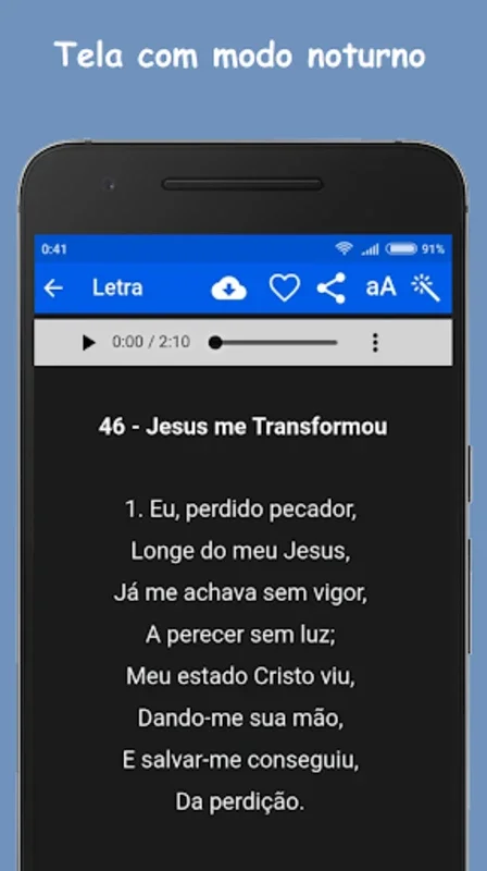 Cantor Cristão for Android - Rich Hymnal Experience