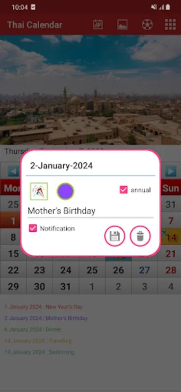 Thai Calendar for Android - Keep Track of Holidays and Events