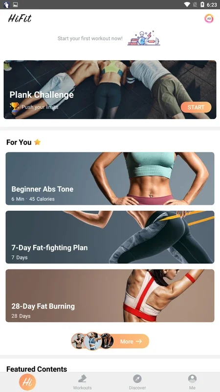 HiFit – Abs & Butt Workout for Android: Get Fit at Home