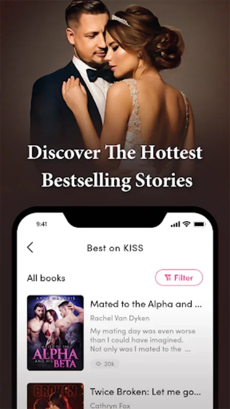 Kiss: Read & Write Romance for Android - Dive into Romantic Worlds