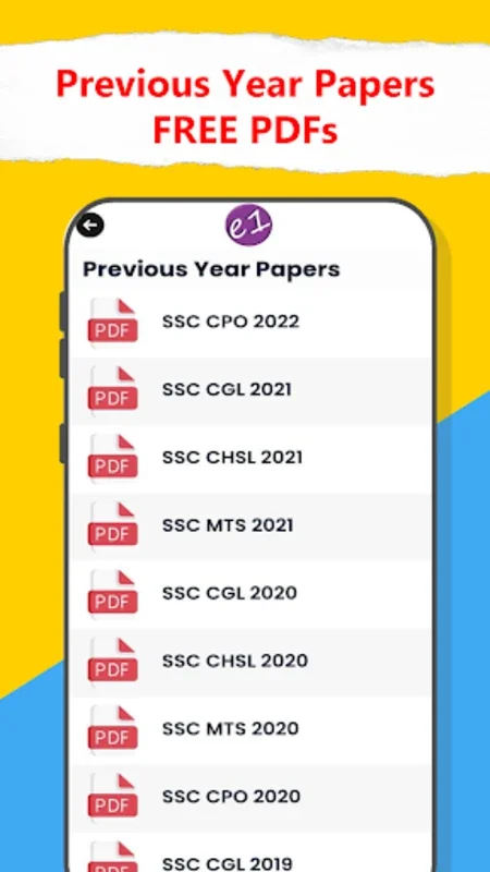 e1 coaching center (SSC exams) for Android - Boost Your Exam Preparation