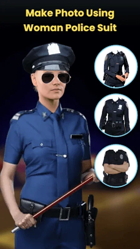 Woman Police Suit Photo Editor for Android - Transform Photos Professionally