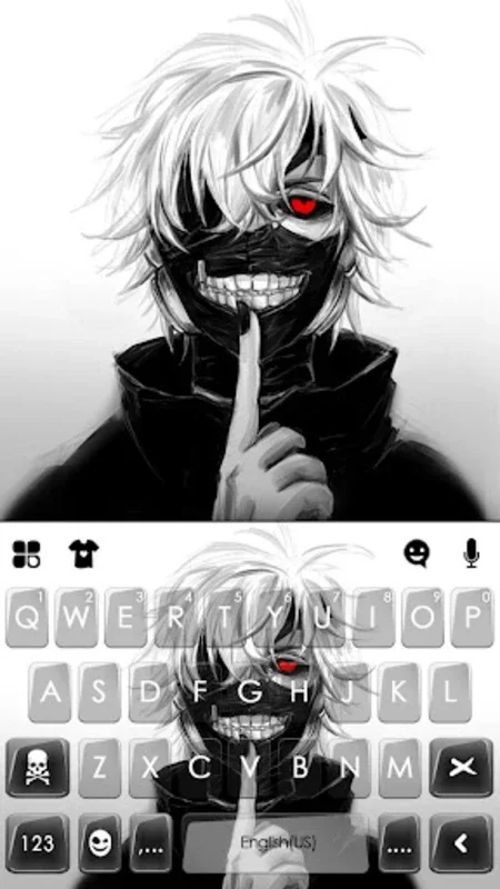 Creepy Mask Man Keyboard Theme for Android - Enhance Typing