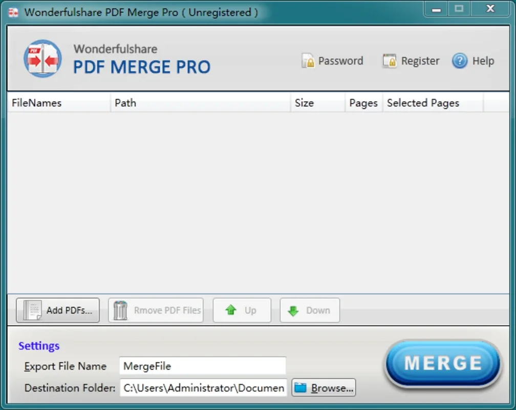 WonderfulShare PDF Merge for Windows - Merge PDFs Easily