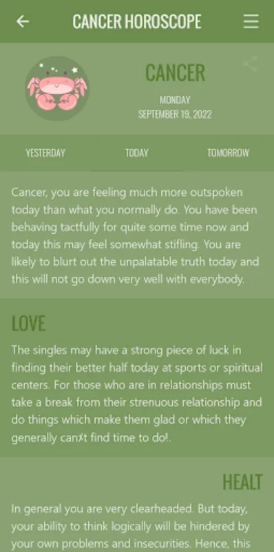 Cancer Horoscope for Android: Daily Insights and Forecasts