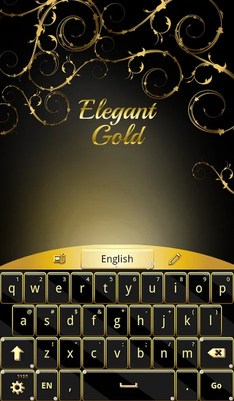 Elegant Gold Keyboard for Android - Stylish Typing