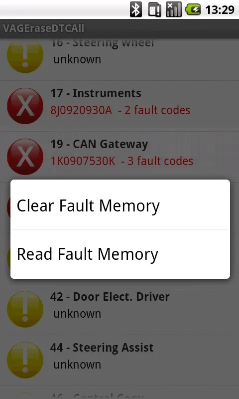 VAGEraseDTCAll for Android: Erase DTC Memory in VW Vehicles