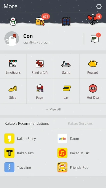 Winter Story for Android - Transform Your KakaoTalk with a Festive Theme