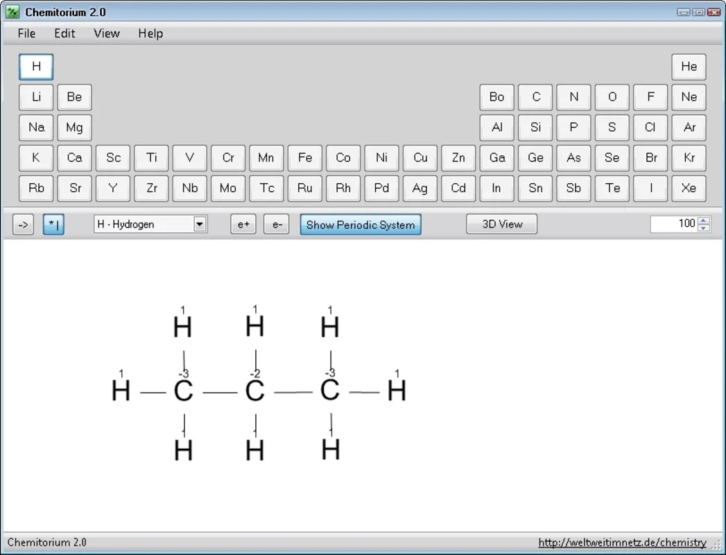 Chemitorium for Windows: Create and Export 3D Chemical Formulas