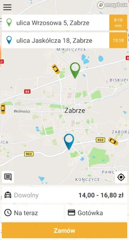 Golden Taxi for Android - Seamless Transportation in Zabrze