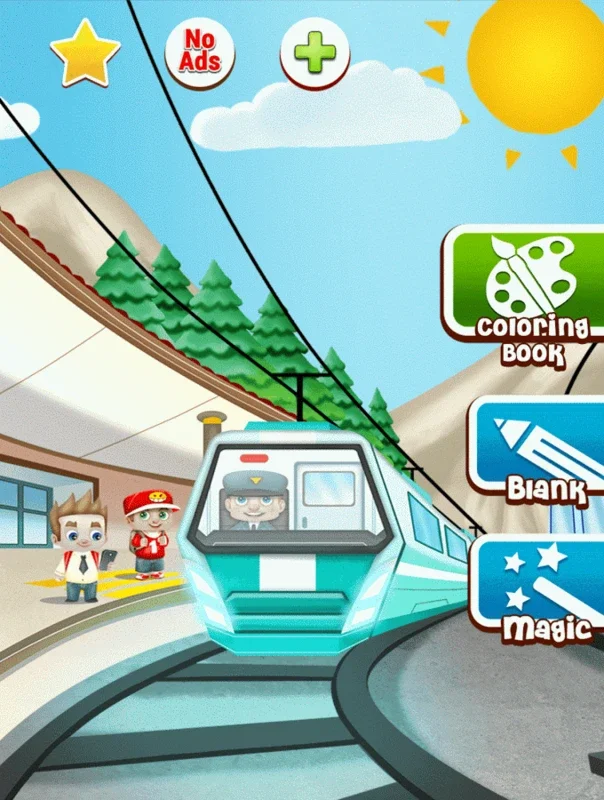 Trains Coloring Game for Android - Spark Creativity