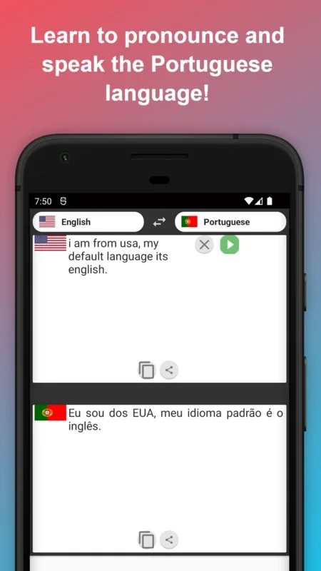 English to Portuguese Translator for Android - Facilitate Language Exchange