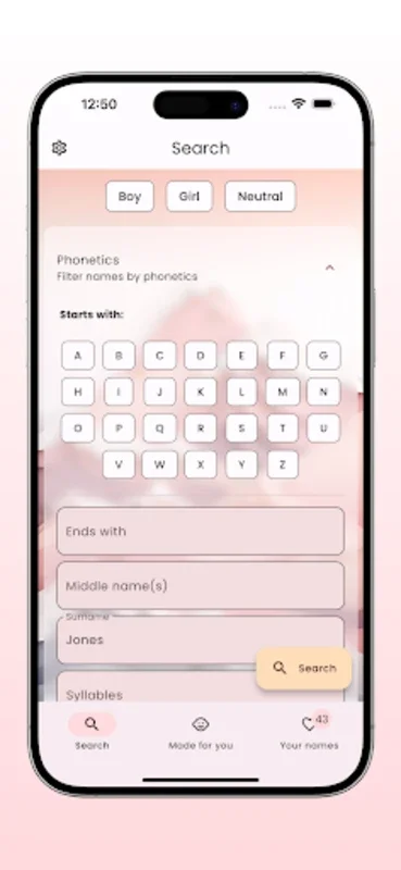 Namely for Android - An AI - Powered Baby Name Finder