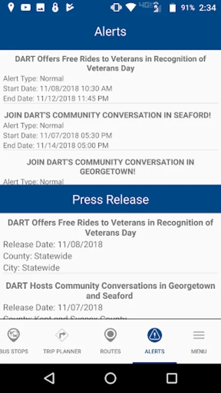 DART Transit for Android - Streamline Your Delaware Commutes