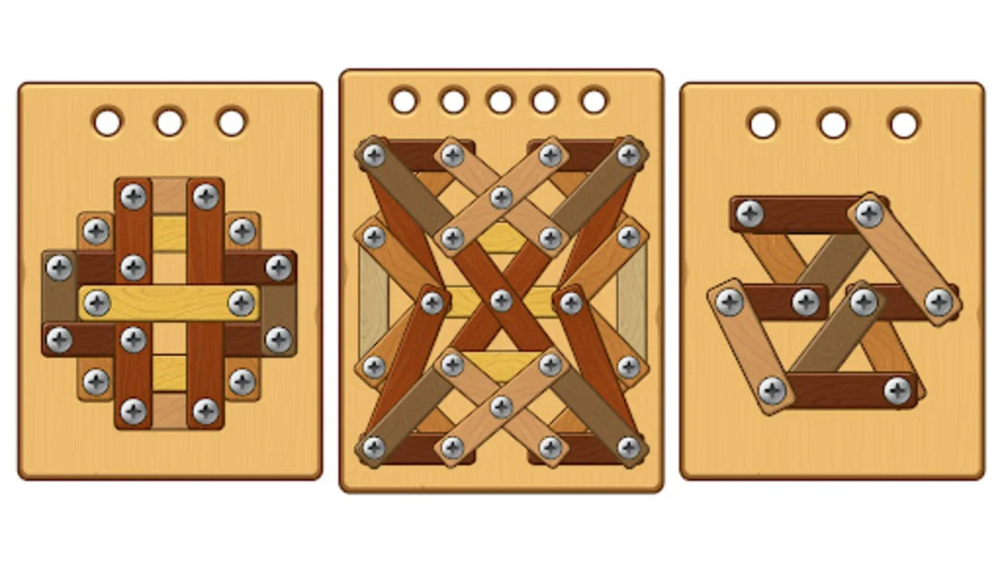 Nuts Bolts ASMR - Wood Nuts for Android: Engaging Wooden Puzzle Solving