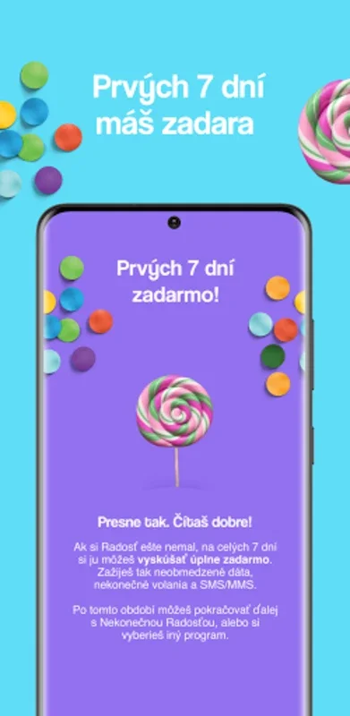 Radosť for Android - Simple & Flexible Mobile Plans