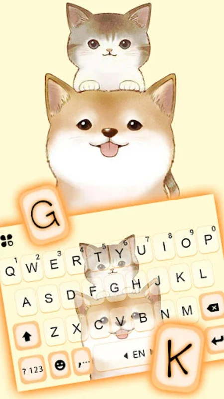 Adorable Akita Kitty Keyboard for Android - Customize Typing