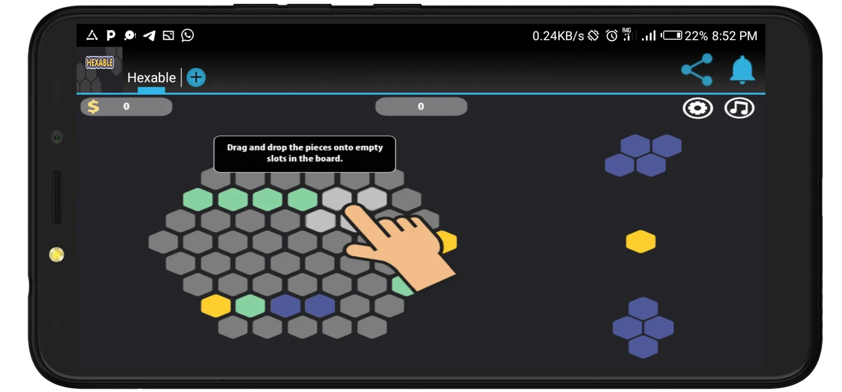 Hexable for Android: Challenging Puzzle Game