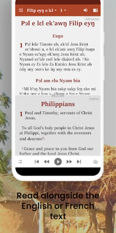 Adioukrou - Bible for Android: Multilingual New Testament Resource