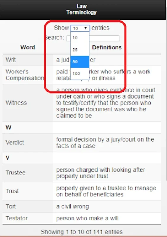 Basic Law Terms for Android - Clear Legal Term Definitions