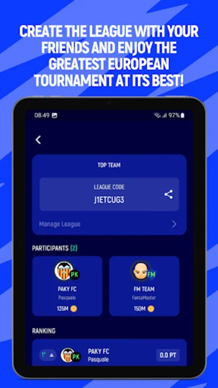 FantaMaster Champions for Android - Manage Fantasy Teams in Real-Time