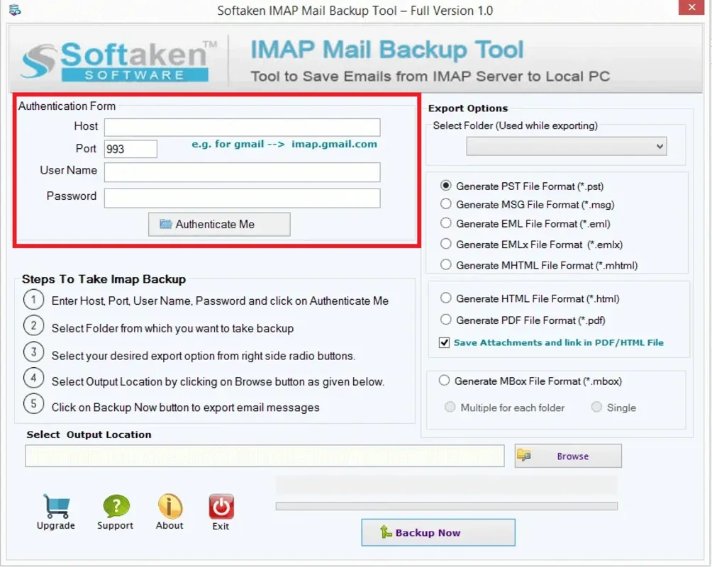 Softaken Google Apps Backup Tool for Windows - Secure G Suite Email Backup