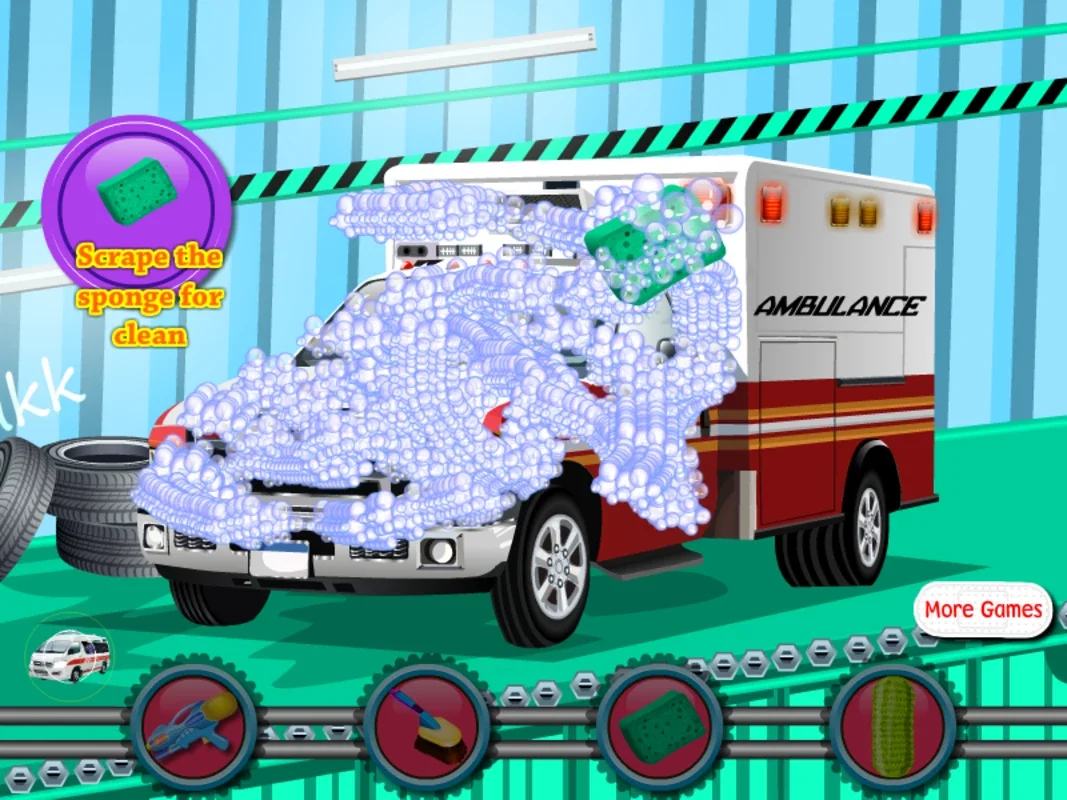 Ambulance Car Wash for Android - Fun Cleaning Experience