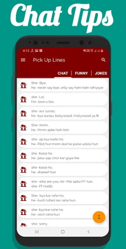 Pick up lines in hindi for Android - Enhance Your Charming Skills