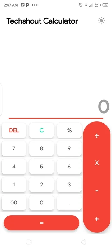 Techshout Calculator for Android: Simple Math Solution