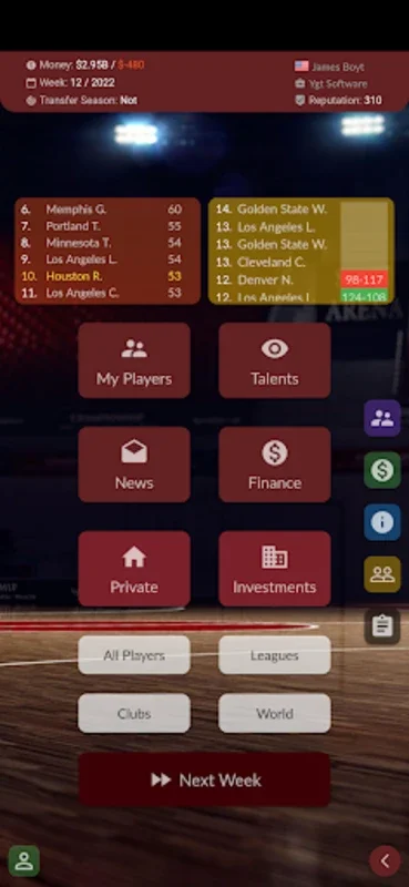 Basketball Agent for Android - Strategic Sports Management