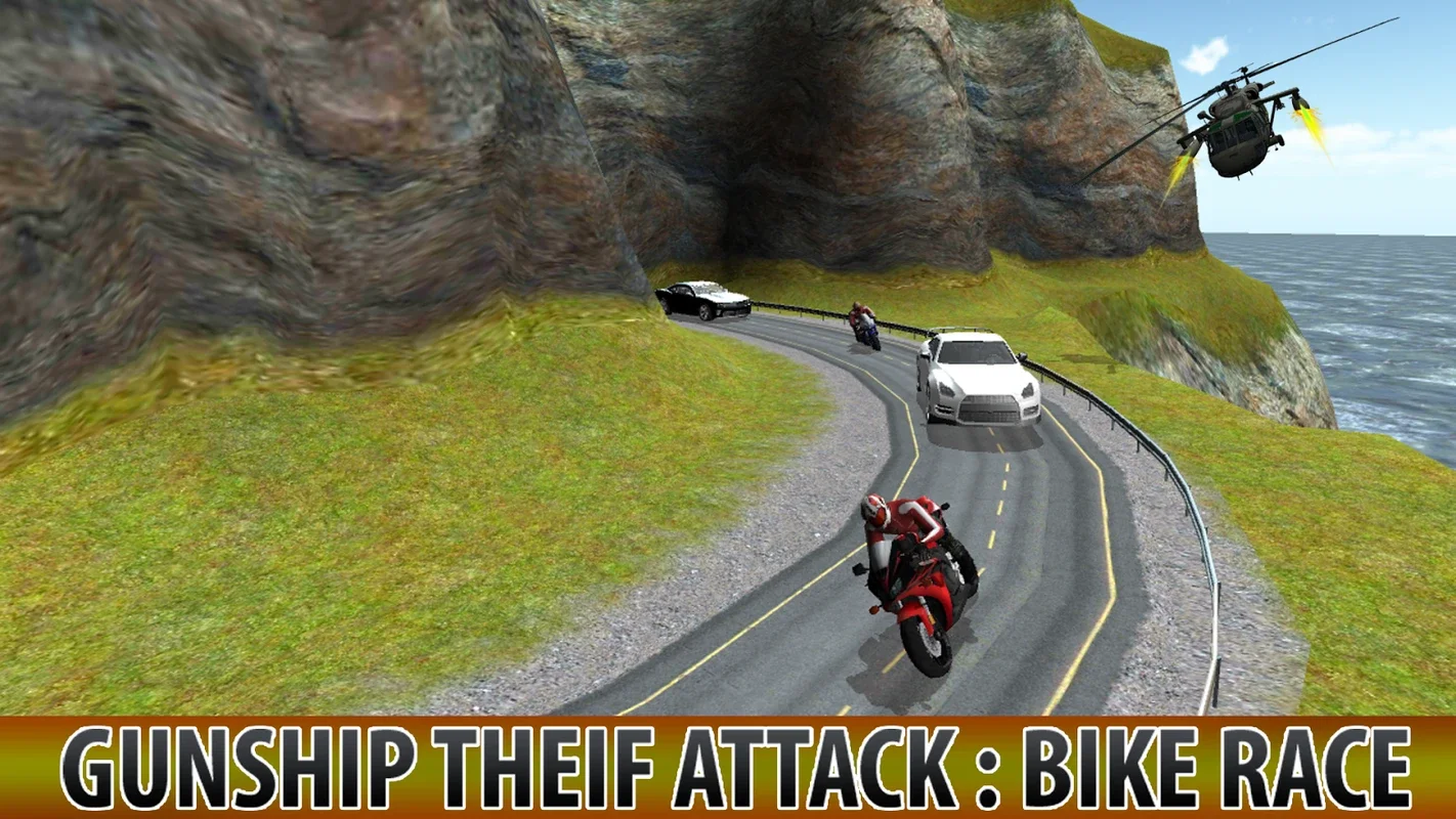 Gunship Thief Attack:Bike Race for Android - Thrilling Racing Experience