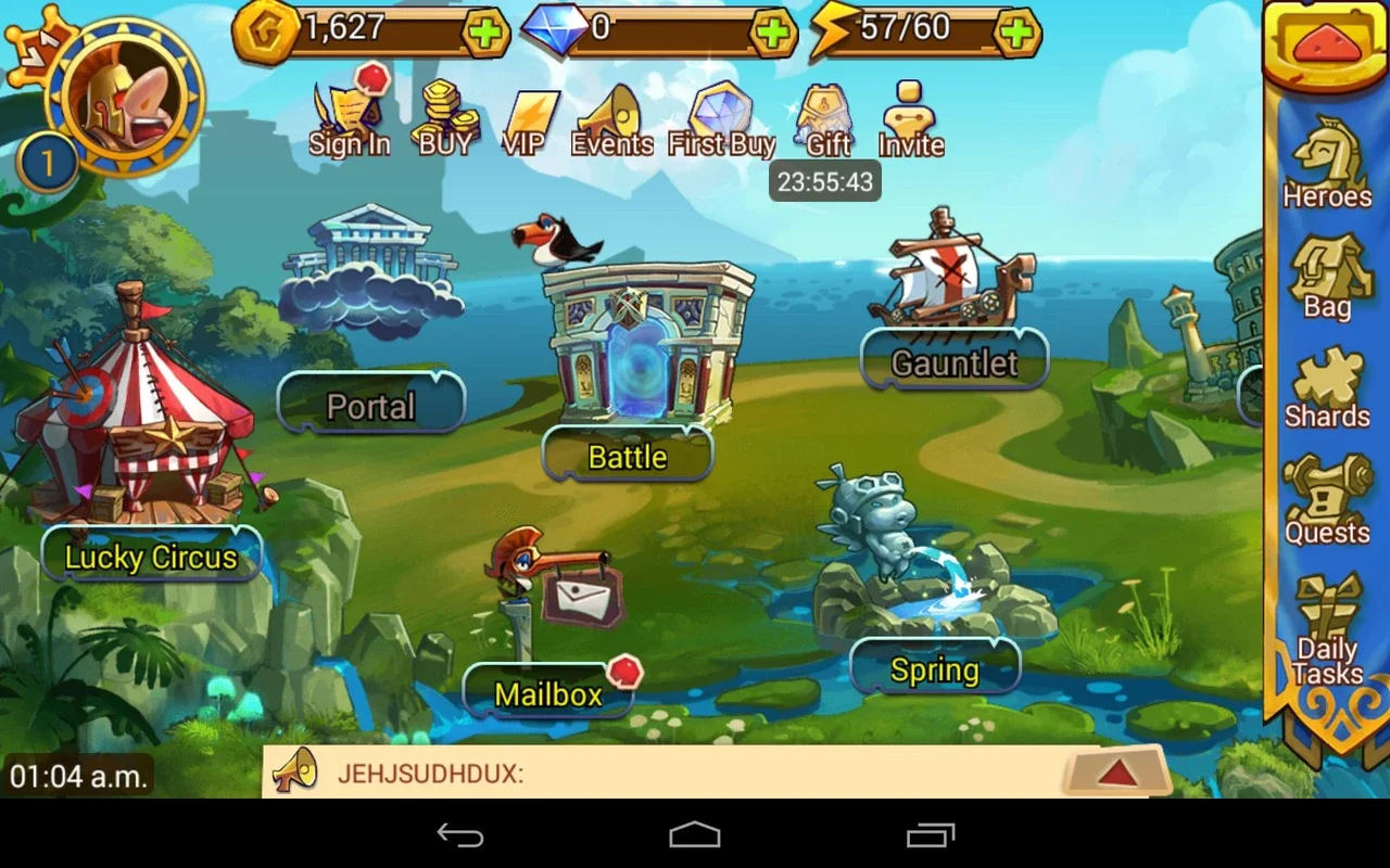 Gods Rush for Android: Lead Heroes and Gods in Battles