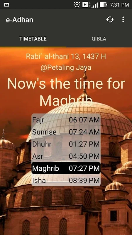 e-Adhan for Android: Efficient Prayer Notifications