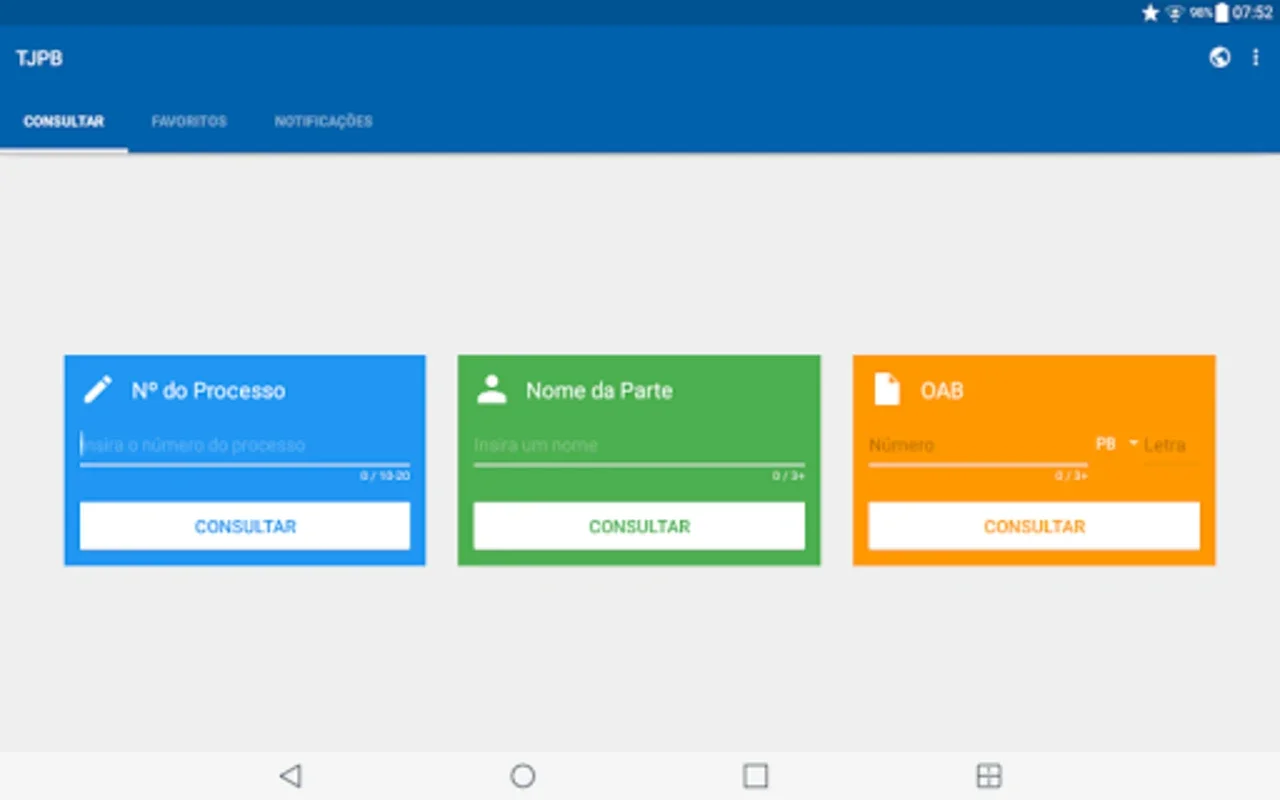 Consulta Processual - TJPB for Android: Real-Time Case Tracking