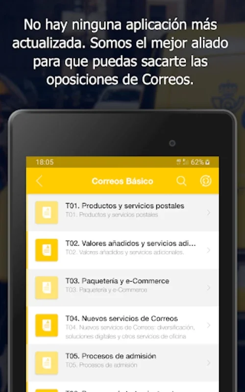 iCorreos – Oposiciones Correos for Android: Ace Correos Exams