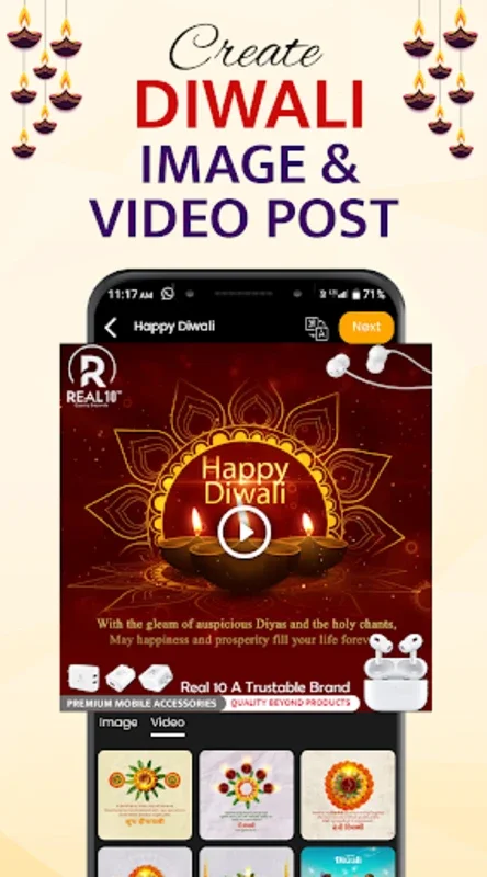 Diwali Poster & Video Maker for Android - Download the APK from AppHuts