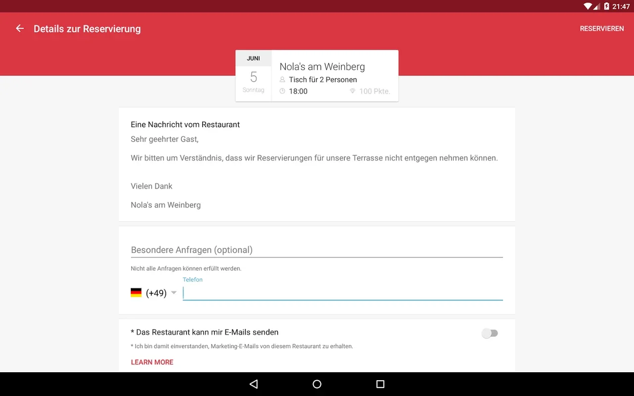 OpenTable DE for Android - Simplify Restaurant Reservations