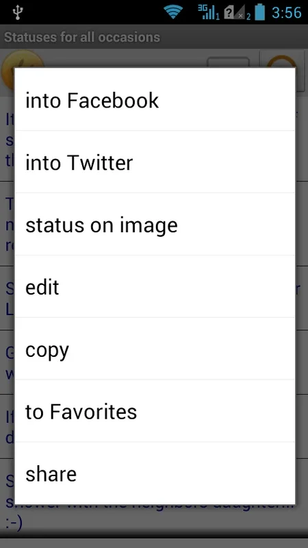 Statuses for all occasions for Android - Enhance Your Social Media