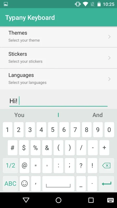 Typany Keyboard: Personalized Typing for Android