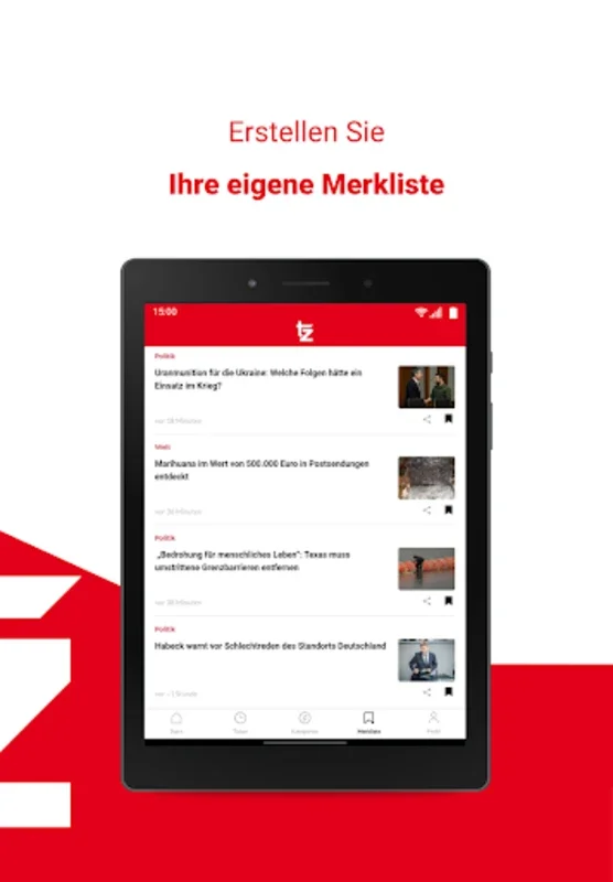 tz - Deine News für München for Android: Comprehensive News App