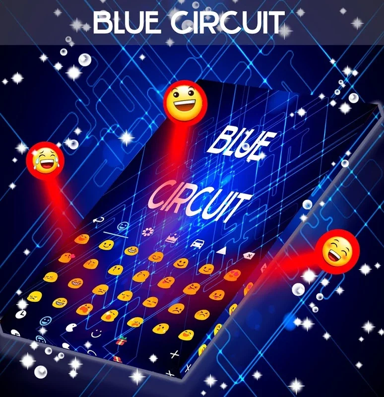 Blue Circuit GO Keyboard Theme for Android - Enhance Typing