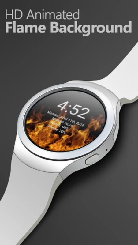 Animated Flames Watch Face for Android - Dynamic Display