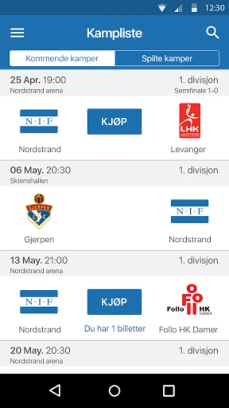 Nordstrand Handball for Android - An Engaging Handball App