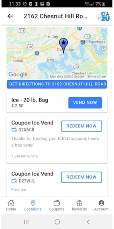 ICE2U for Android - Hassle - Free Ice and Water Purchase with Rewards