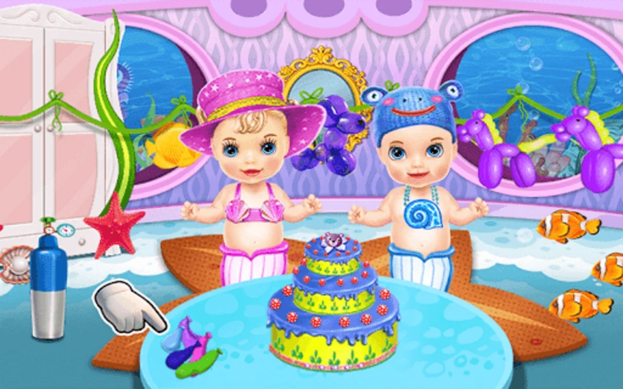 Twins Baby Newborn Dress up for Android - Nurture Underwater Twins