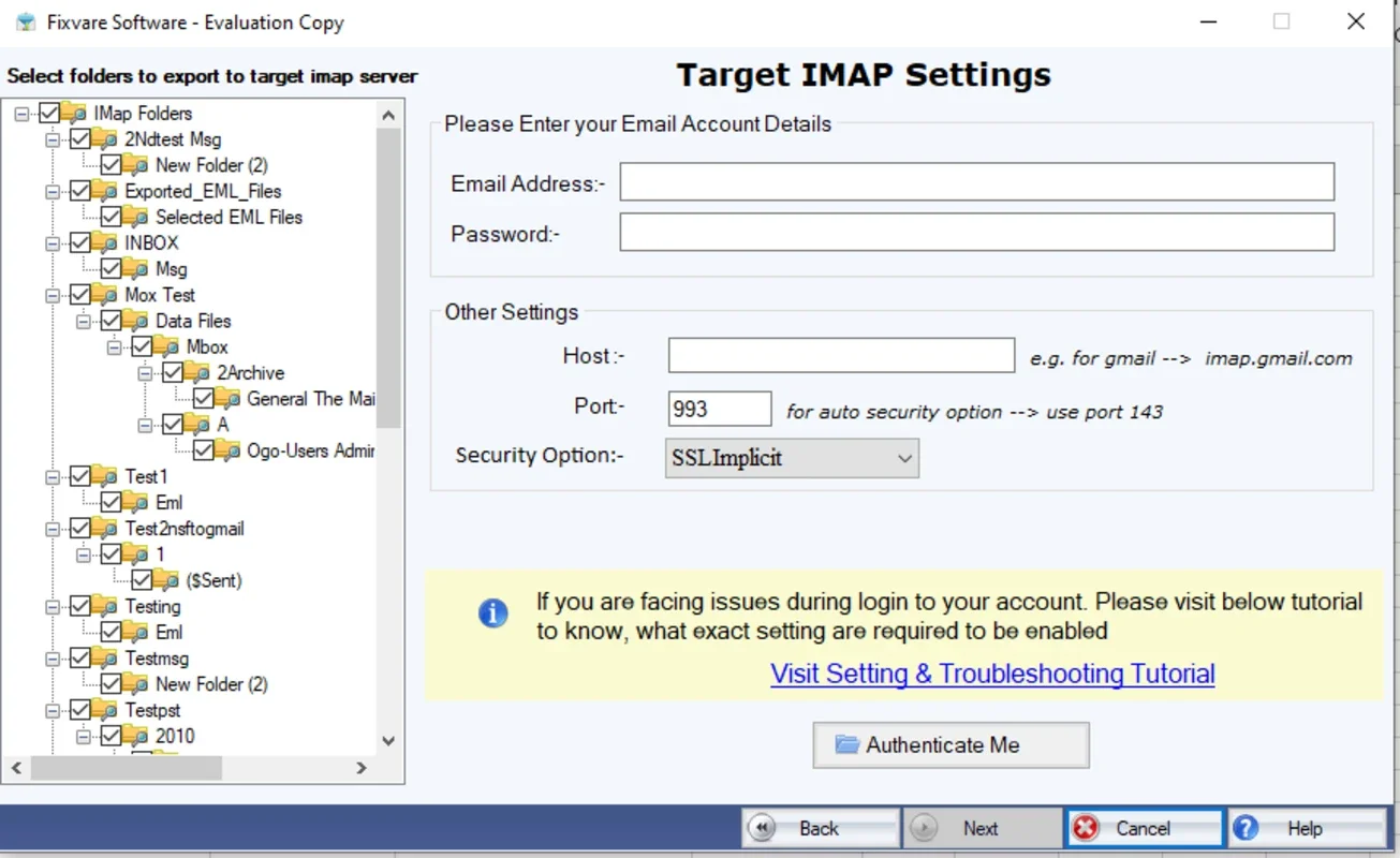 FixVare IMAP to IMAP Migration Tool for Windows - Easily Migrate Emails