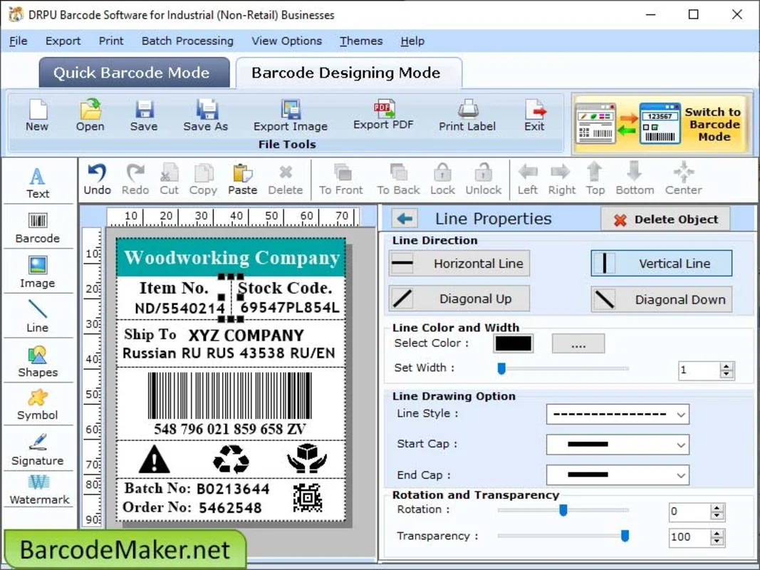 Production Barcode Software for Windows - Save Images Easily