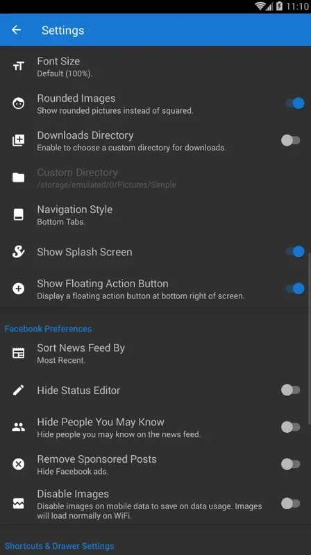 Simple for Facebook for Android - Manage Your Account Easily