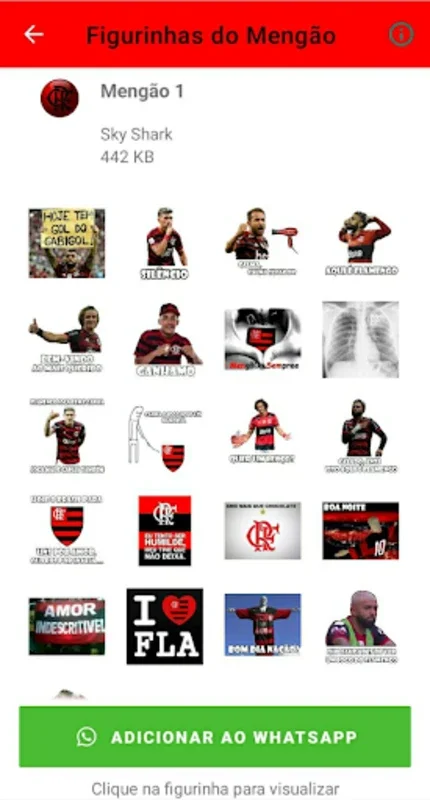 Figurinhas Engraçadas Flamengo for Android - Enhance Chats