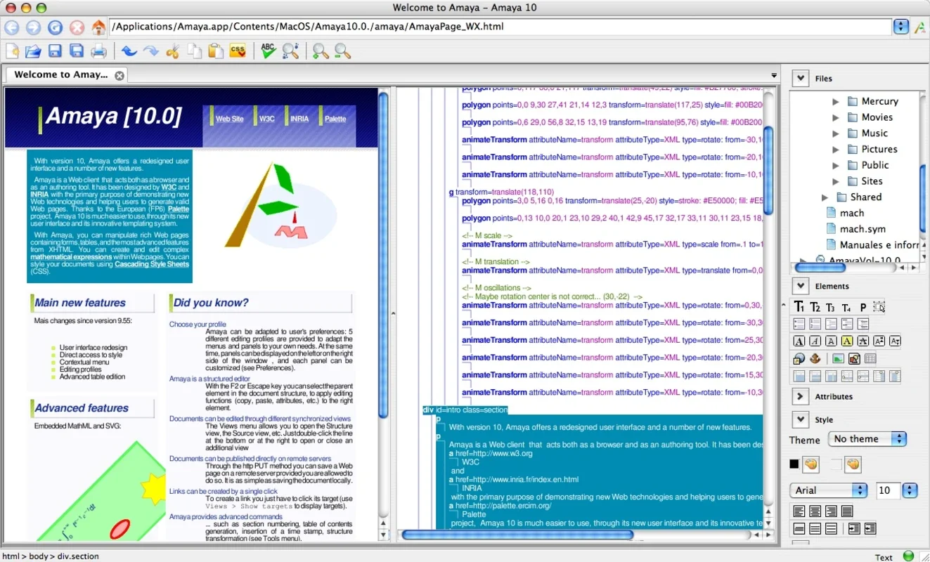 Amaya for Windows - A Free Web Editing Tool